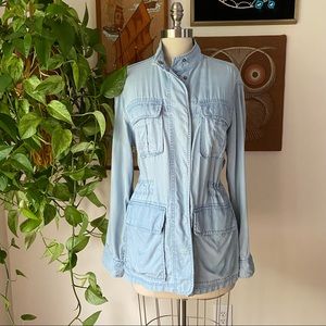 GAP Light Blue Chambray Safari Jacket, M
